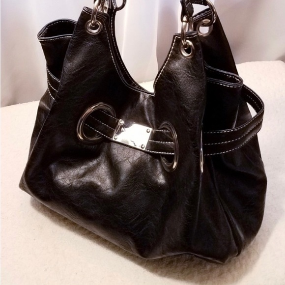 Nine West Hobo / Satchel Black Shoulder Handbag - Picture 5 of 9